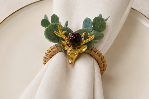 Christmas reindeer napkin - reindeer,