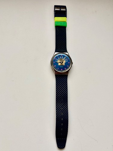 Classic swatch watch blue tune - classic,