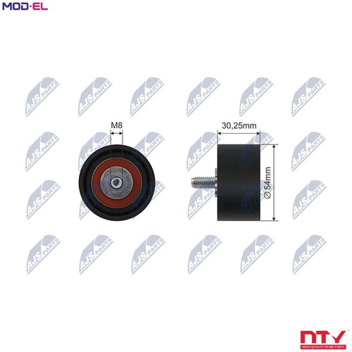 Deflectionguide pulley vribbed - pulley,