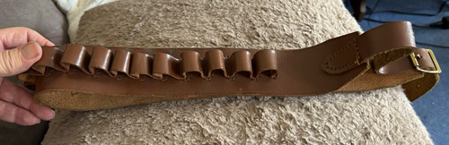 Brown leather fire cartridge - brown,