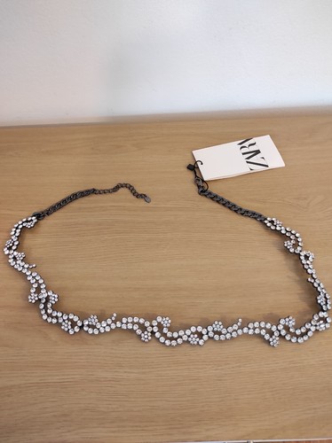 Zara rhinestone metal belt - rhinestone,