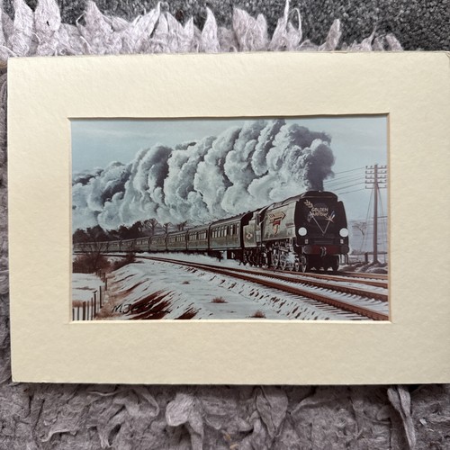 Golden arrow hand signed - arrow, print