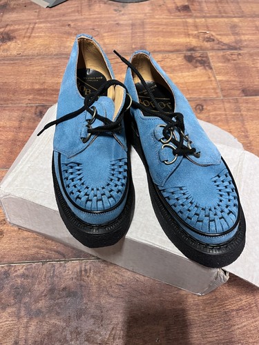 Light blue suede creepers - light, uk