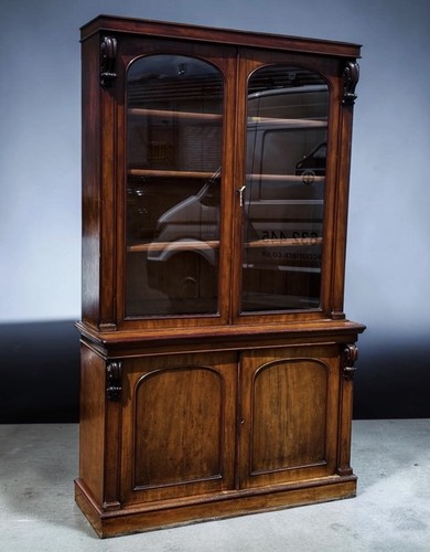 Victorian mahogany bookcase - victorian,