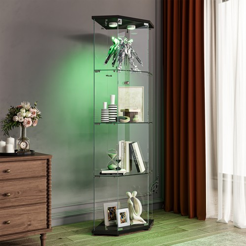 Glass display cabinet corner - glass,