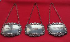 3x Vintage DECANTER LABEL