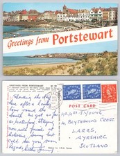 s27918 Greetings from Portstewart  Northern Ireland  postcard 1964 stamp