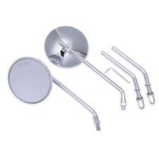 8cm Chrome Round Motorcycle Rearview Mirrors for Honda Yamaha Kawasaki Triumph