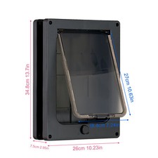 4-Locking Way Pet Door for