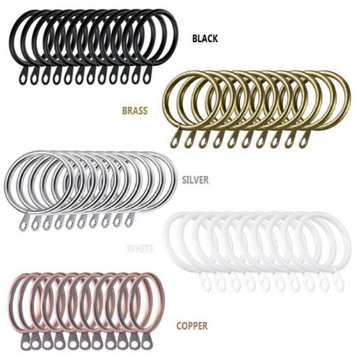 Metal curtain rings hanging - 6x,