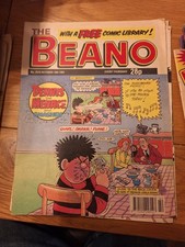 3 X 1991 The Beano Comics.  Potential As Birthday Present Or A Comics Collector