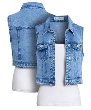 Womens Denim Gilet Blue Jeans