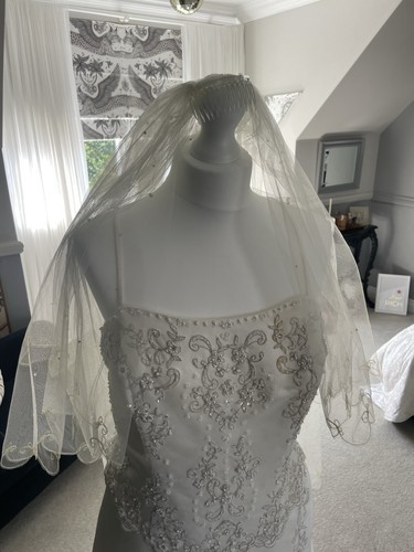 Wedding veil waist length - veil,