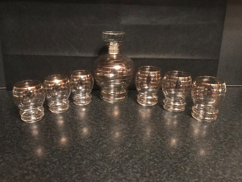 70s retro decanter and - and, glasses
