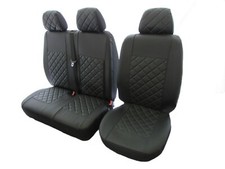 SEAT COVER for Ford Transit MK7 2006-2012 LEFT or RIGHT HAND DRIVE BLACK LEATHER
