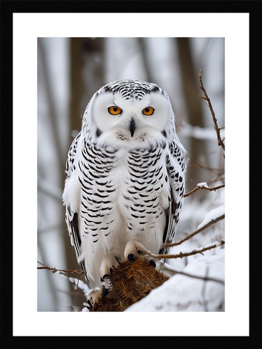 Intimate owl framed wall art - owl,