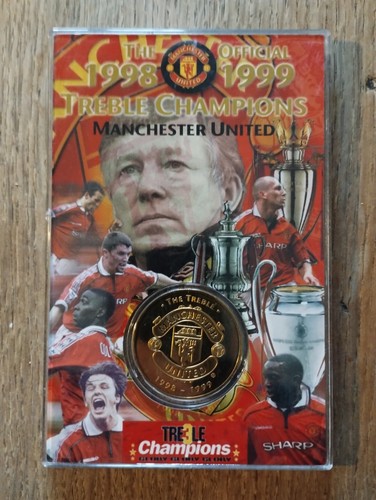 Manchester united treble coin - manchester,