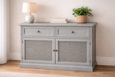 “Grey Sideboard Cabinet Cane