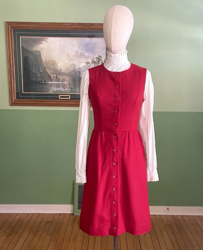 Vtg 60s red dirndl - vtg,