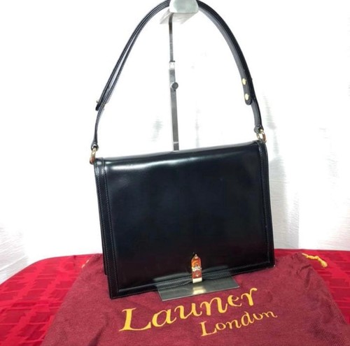Launer london black leather - launer,