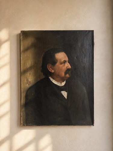 Antique french oil painting - antique,