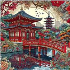 Printed Cross Stitch Kit 11 ct