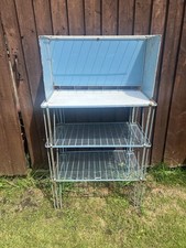 beanstalk camp kamp kitchen Vintage Retro Blue Shelves Travel Camper Camping 