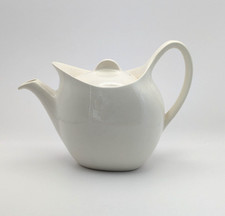 Midwinter Stylecraft Rare White Fashion Shape Retro 1950s Tea Pot 