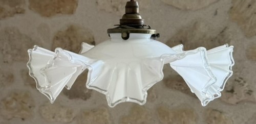 Vintage french opaline folded - opaline,