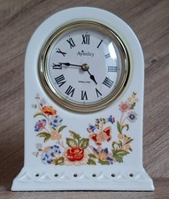 Aynsley China Cottage Garden Mantel Clock.