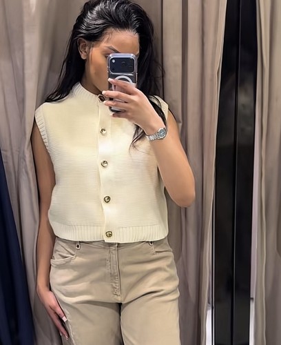 Zara golden buttons plain - zara,