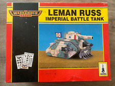Warhammer 40k Imperial Guard Leman Russ Tank and Box painted OOP