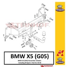 Towbar Swan Neck For BMW X5 (G05) November 2018on Inc M-Sport 3500kg Tow Bar