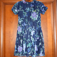 LIPSY LONDON AGE 11-12 YEAR BLUE FLORAL SHIMMER DRESS CHRISTMAS HOLIDAY PARTY