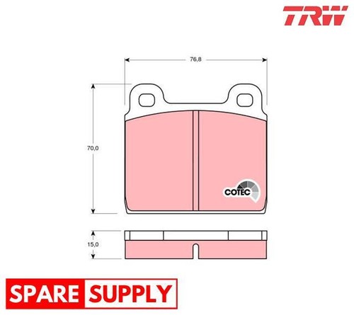 Brake pad set - disc,