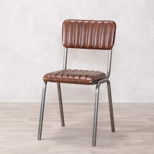 Chestnut real leather dining - real,