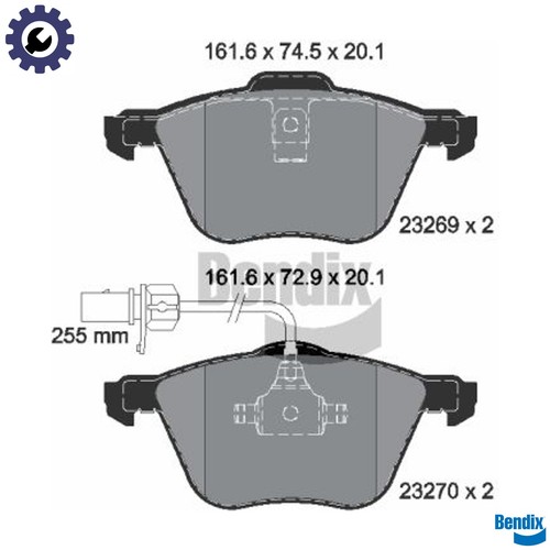 Brake pad set disc - set,