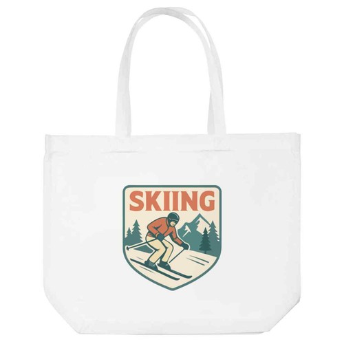 Skiing emblem mountains - emblem, mountains'