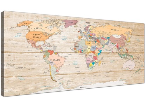 Large map the world - large,