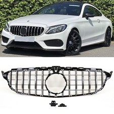 Fits Mercedes C Class W205 14-18 Grille Chrome AMG C63 Panamericana GT Style