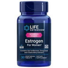 Life Extension Estrogen For Women 30 Vegetarian Tablets Hormone Menopause Flash