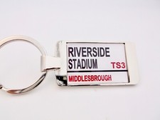 MIDDLESBROUGH STADIUM ROAD BADGE STREET SIGN KEYRING KEY FOB CHAIN BORO GIFT