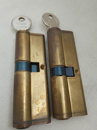 Two brass iseo cylinder - iseo,