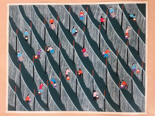 Vintage japanese screen print