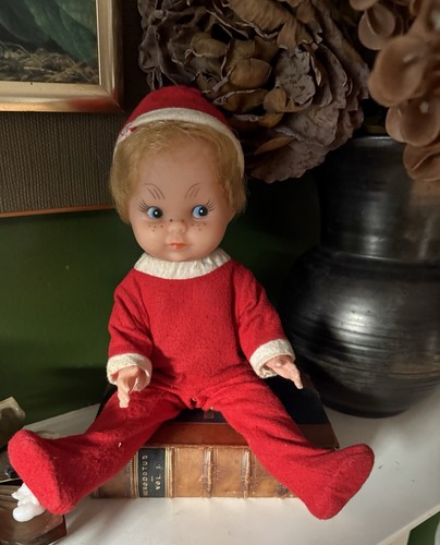 Vintage christmas doll naughty - christmas,