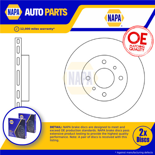 Brake discs pair vented - 2x,