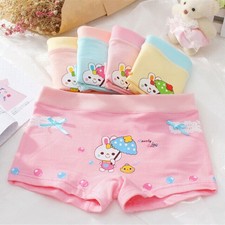 Hot 5 pcs Girls Shorts Underwear Kids Briefs Cotton Knickers Age 2-10 years