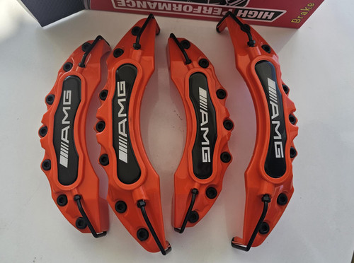 Orange amg style brake caliper - style,