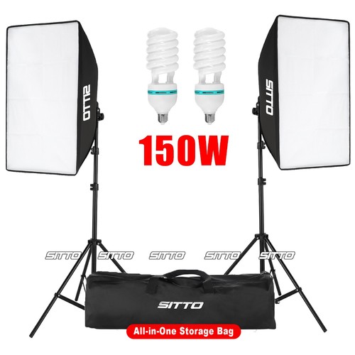 150w softbox lighting - 2×150w,