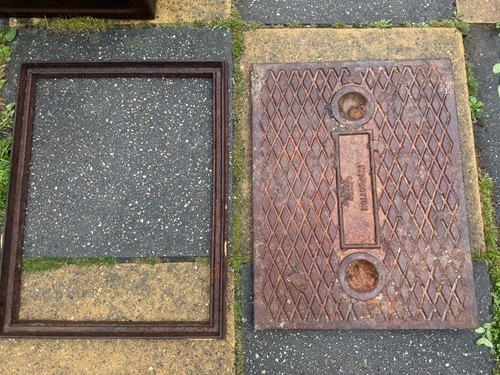 Reclaimed cast iron manhole - cast,